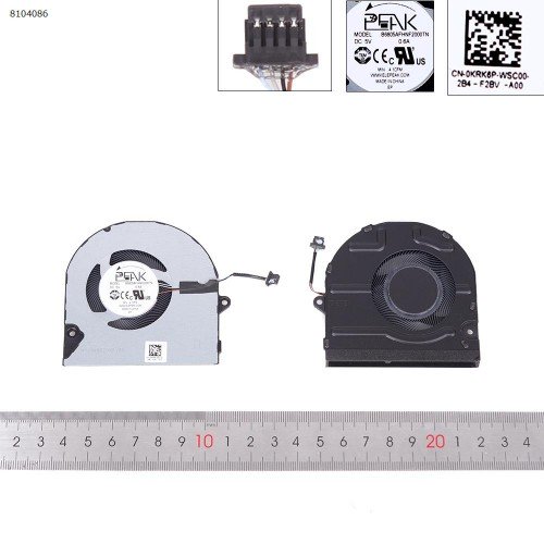 Вентилятор для ноутбука Dell Inspiron 5410 5415 5418 Vostro 5510 5515 7415, (0KRK6P, 023.100NB.0011, B6805AFHNF2000TN, Original)