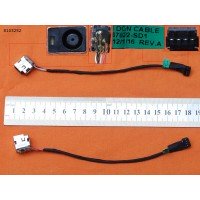 Роз'єм гніздо живлення для HP Pavilion M7-1000 DV6-7000 DV7-7000 Series, (8pin 90W, з проводом/кабелем 17см)
