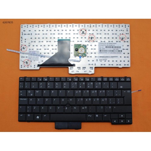Клавіатура для HP Compaq Elitebook 2530P LA Black (з поінтстиком)