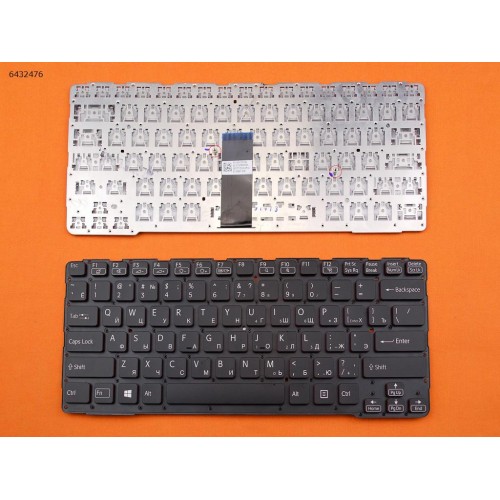 Клавіатура для ноутбука SONY SVE14A RU, Black, Red side, for backlit