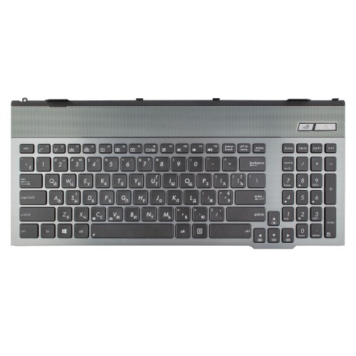 Клавиатура для ноутбука Asus G55VW, RU/UA, Black/Gray, Backlit, Original