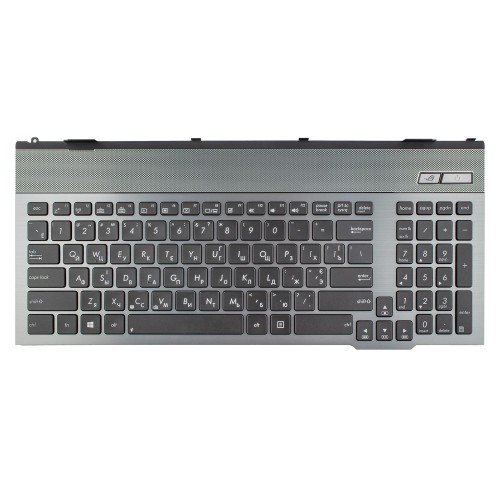 Клавіатура для ноутбука Asus G55VW, RU/UA, Black/Gray, Backlit, Original