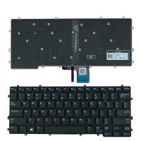 Клавиатура для Dell Latitude 7370 E7370, US, (чёрная, с подсветкой, Original)