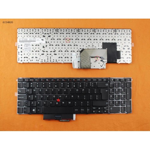 Клавіатура для Lenovo Thinkpad E520 E525, UI, (чорна, з поінтстиком, Original)