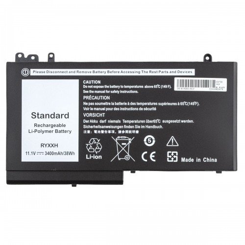 Батарея для ноутбука Dell Latitude M3510 E5470 E5270 E5250 E5470 E5550 E5570, 11.1V 3400mAh/38Wh, RYXXH