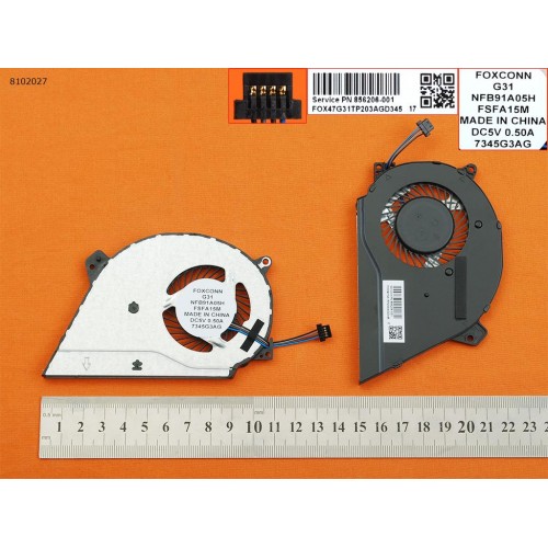 Вентилятор для HP Pavilion 14-AL 14-AL125TX 14-AL100 Series, (FSFA15M, 856206-001, NFB91A05H, Original)