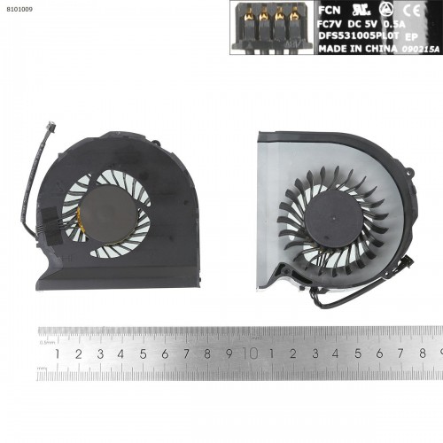 Вентилятор для ноутбука HP Zbook 15 G2 (734289-001, DFS531005PL0T FC7V, Original)