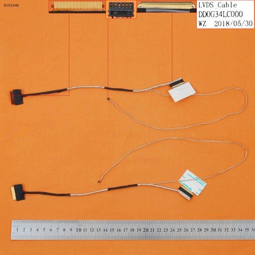 Шлейф матрицы для ноутбука HP Pavilion 15-AU 15-AU000 15-AU010 15-AU023 15T-AU (LVDS 40pin, DD0G34LC102, DD0G34LC000)