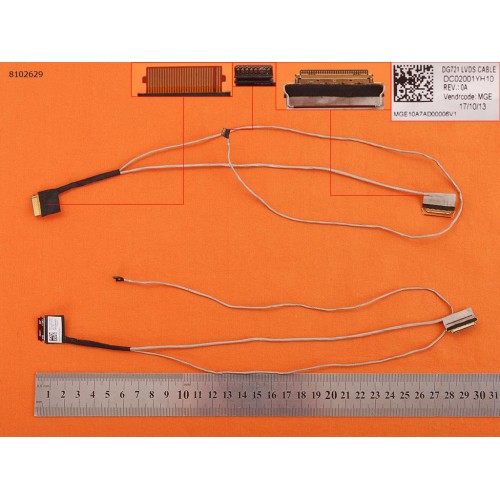 Шлейф матриці для Lenovo IdeaPad 320-15 320-17IKB 320-17ISK, (DG721, DC02001YH10, DC02001YH00, eDP 30pin, Original)