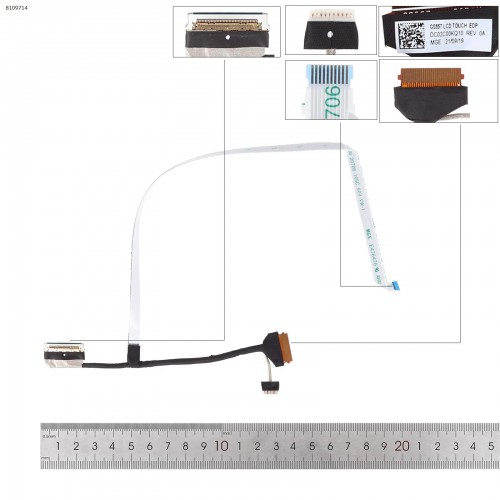 Шлейф матрицы для ноутбука Lenovo Ideapad 5-15IIL05 5-15ARE05 5-15ALC05, (eDP 40pin, for touch, GS557, DC02C00KQ10, DC02C00KQ00)