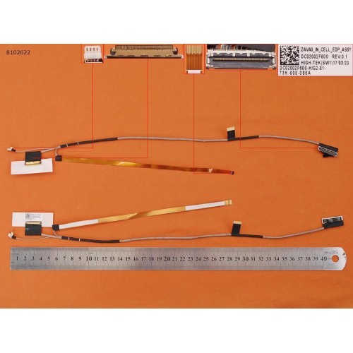 Шлейф матрицы для ноутбука Lenovo YOGA 710-15ISK 710-14IKB, DC02002F600, ZAVA0
