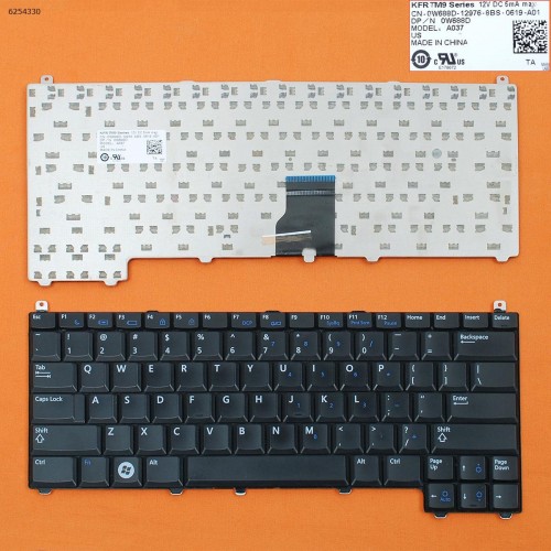 Клавіатура для ноутбука Dell Latitude E4200 PP15S US, black, (0W688D, W688D)