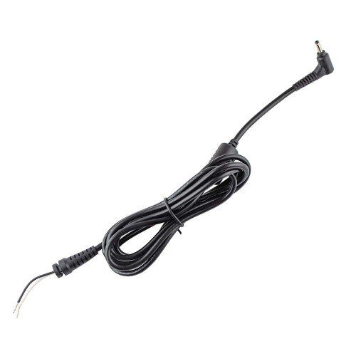 DC Кабель для блока живлення ноутбука 3.0*1.0, (90W, 1.5м, 0.6мм2, мідний, з феритом, кутовий), для Asus, Samsung, Acer