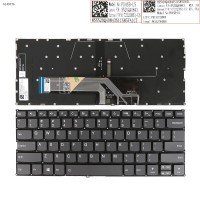 Клавиатура для Lenovo Yoga 530-14ARR 530-14IKB, US, (с подсветкой, серая)