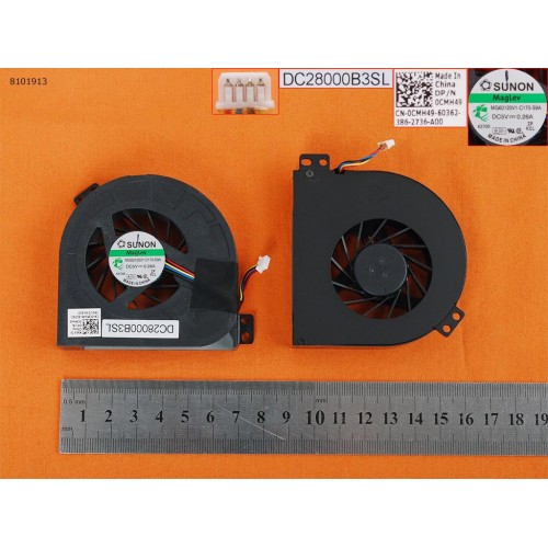Вентилятор для ноутбука Dell Precision M4700 M4800 (для GPU, 0CMH49, MG60120V1-C170-S9A, DC28000B3SL, Original)