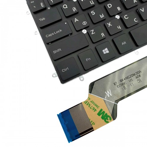 Клавиатура для ноутбука Dell Inspiron 3580 3581 3584 5570 7566 7567 7577 P66F P72F P75F, RU, Black, Backlit