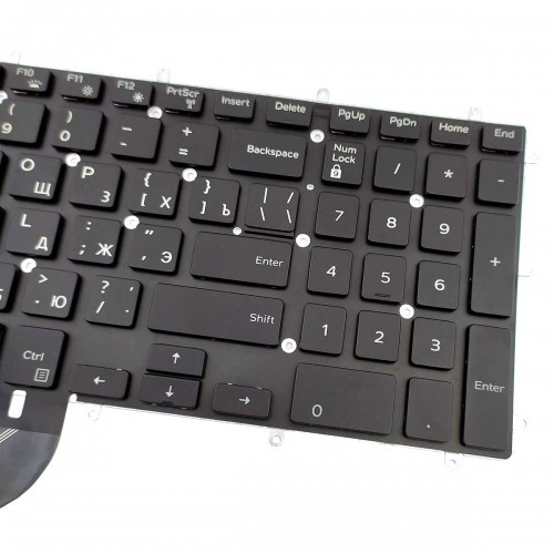 Клавиатура для ноутбука Dell Inspiron 3580 3581 3584 5570 7566 7567 7577 P66F P72F P75F, RU, Black, Backlit