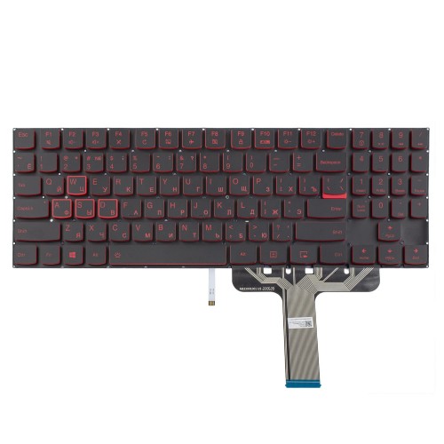 Клавиатура для ноутбука Lenovo Legion Y520-15IKB Y520-15IKBm Y720-15IKB R720-15IKB, RU, (Black/Red, Backlight, Original)