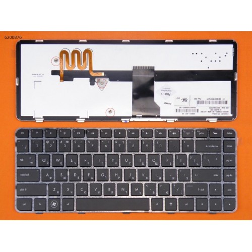 Клавіатура для ноутбука HP DM4 DM4-1000 DM4-2000 DV5-2000 DV5-2100 RU, Black, Backlit