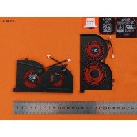 Вентилятор кулер для MSI GS63VR GS73VR, (Red Blades, красные лопасти, для GPU, Original)