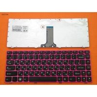 Клавіатура для Lenovo Ideapad Z370 Z470 RU (чорна з червоною рамкою)