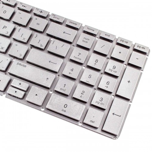 Клавиатура для ноутбука HP 250 255 G6 15-BS 15-BW 15-CC 15-CD 15-CB, RU (Silver, серебристая, Аналог)