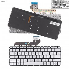Клавиатура для HP ENVY 13-d010nr 13-D061SA 13-d007tu, RU (серебристая, с подсветкой)