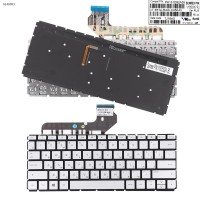 Клавиатура для HP ENVY 13-d010nr 13-D061SA 13-d007tu, RU (серебристая, с подсветкой)
