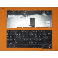 Клавиатура для Lenovo IdeaPad U160 U165 S205, Turkish,  без кириллицы (черная, серая рамка, Original)