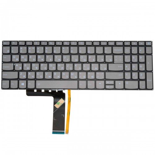 Клавиатура для ноутбука Lenovo IdeaPad 320-15 330-15 320-17 330-17 S145-15 V15-IGL 3-15 3-17, RU (Gray, с подсветкой)