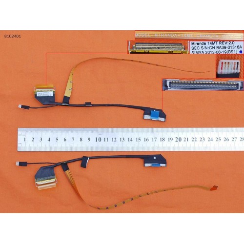 Шлейф матриці для Samsung NP530U4E NP540U4E series, (BA39-01316A, Miranda 14MT)
