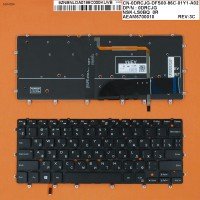 Клавіатура для Dell XPS 13 9343 9350 7347 7348 7359 7548, RU, (Black, Backlit, Original)