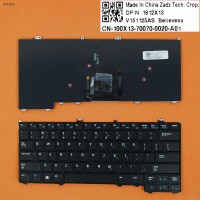 Клавіатура для Dell Latitude E7440 E7420 E7240, US, без кирилиці (чорна, з підсвіткою, з поінтстиком, Original)