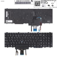 Клавиатура для Dell Latitude E5550 E5570 E5580 E5590 Precision 3510 3520 3530, US (с поинтстиком, с подсветкой)