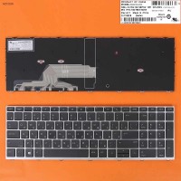Клавіатура для HP Probook 450 G5 455 G5 470 G5, RU, (чорна, з сірою рамкою, Original)
