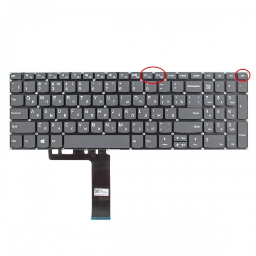 Клавиатура для ноутбука Lenovo IdeaPad 330S-15IKB 330S-15AST V130-15IKB V130-15IGM V330-15IKB V330-15ISK, RU, Gray