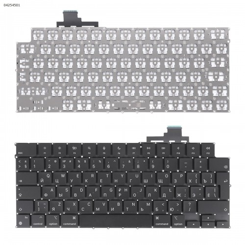 Клавиатура для ноутбука Macbook Air 13" A2681, RU, Black, (вертикальный Enter)