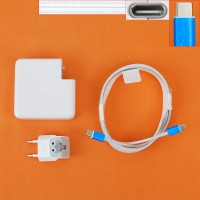 Блок питания для MacBook Pro 15" A1707 A1719 USB Type C 87W, (20.2V*4.3A/ 9V*3A/ 5.2V*2.4A, с кабелем)
