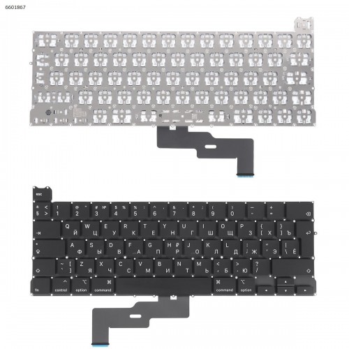 Клавиатура для ноутбука MacBook Pro 13" A2289 2020 года, RU, Black, (вертикальный Enter)