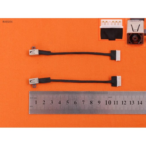 Роз'єм живлення для Dell Inspiron 3465 3467 3476 3565 3567 3576 Vostro 3468 3478 3562 3568 3578, (4.5*3.0, з проводом/кабелем, 0FWGMM 450.09W05.0011)