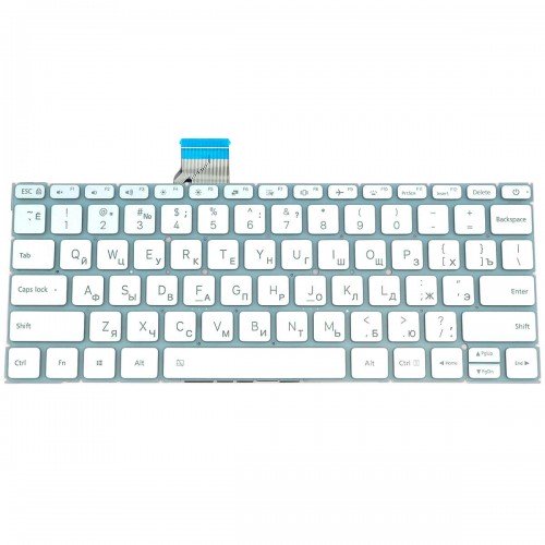 Клавіатура для Xiaomi Air 12.5", RU, (9Z.ND6BV.001, 6037B0127601, MK10000005661, silver, з підсвіткою)