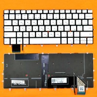 Клавіатура для Dell XPS 13 9370 RU/UA (біла, з підсвіткою, Original)