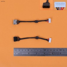 Роз'єм гніздо живлення для Lenovo Y700-15 Series (Square Yellow+pin з проводом/кабелем)