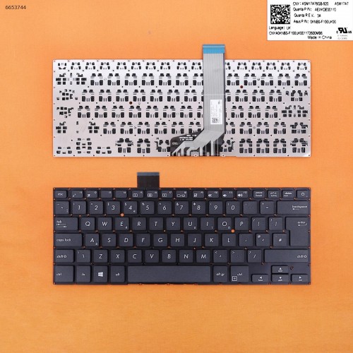 Клавіатура для ноутбука Asus Vivobook 14 X405 X405U X405UA X405UQ X405UR series, UK, (чорна, вертикальний Enter, Original)