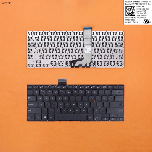 Клавиатура для ноутбука Asus Vivobook 14 X405 X405U X405UA X405UQ X405UR series US (черная, Original)
