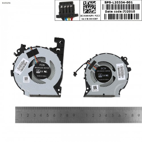 Вентилятор кулер для ноутбука HP Pavilion 15-CX TPN-C133, (L20335-001, L20334-001, DC28000KZF0, DC28000KYF0, пара CPU+GPU, Original)