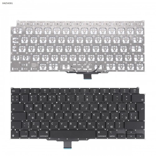 Клавіатура для ноутбука MacBook Air 13" A2337 M1 2020 року, RU, Black, (вертикальний Enter)