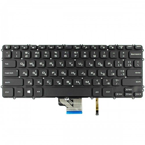 Клавіатура для Dell Precision M3800, XPS 15 9530 Series, (RU/UA, чорна, з підсвіткою)