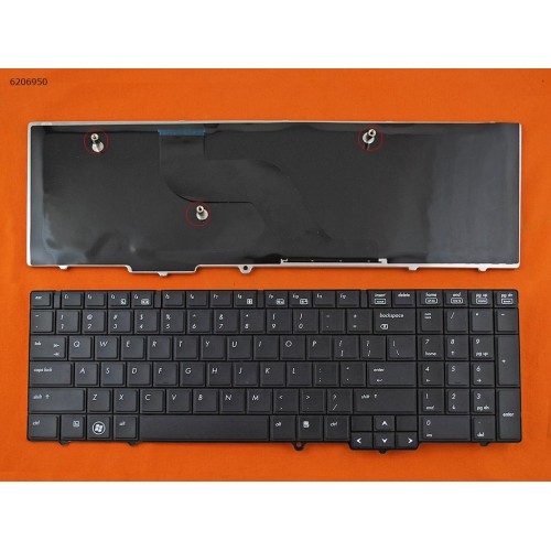 Клавіатура для HP EliteBook 8540W, US, (чорна, Аналог)