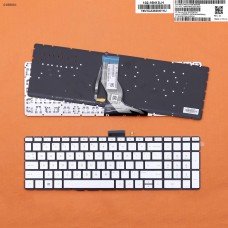 Клавіатура для HP 250 255 G6 15-BS 15-BW 15-CC 15-CD 15-CB, US (Silver, с подсветкой, Original)